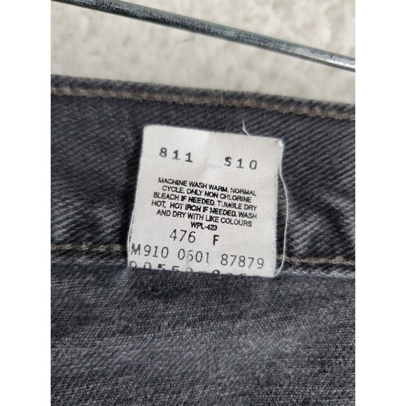 Vtg Y2K Levis 550 Black Jeans Men 36x32 Relaxed Tapered Hi Rise Canada (33x30.5) - Picture 9 of 12
